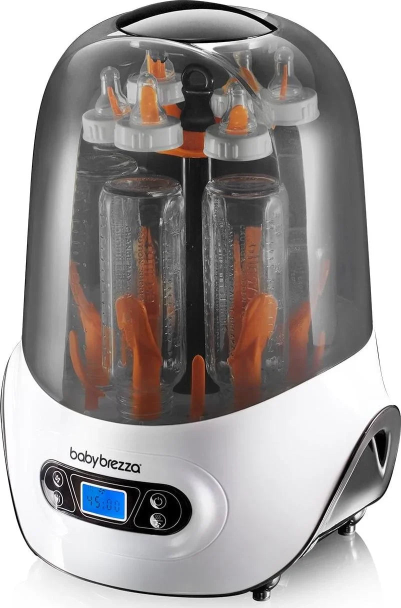 2026 NewBaby Brezza Baby Bottle Sterilizer and Dryer Machine Electric Steam Sterilization - Pacifiers. Glass. Plastic. and Newborn Feeding Bottles