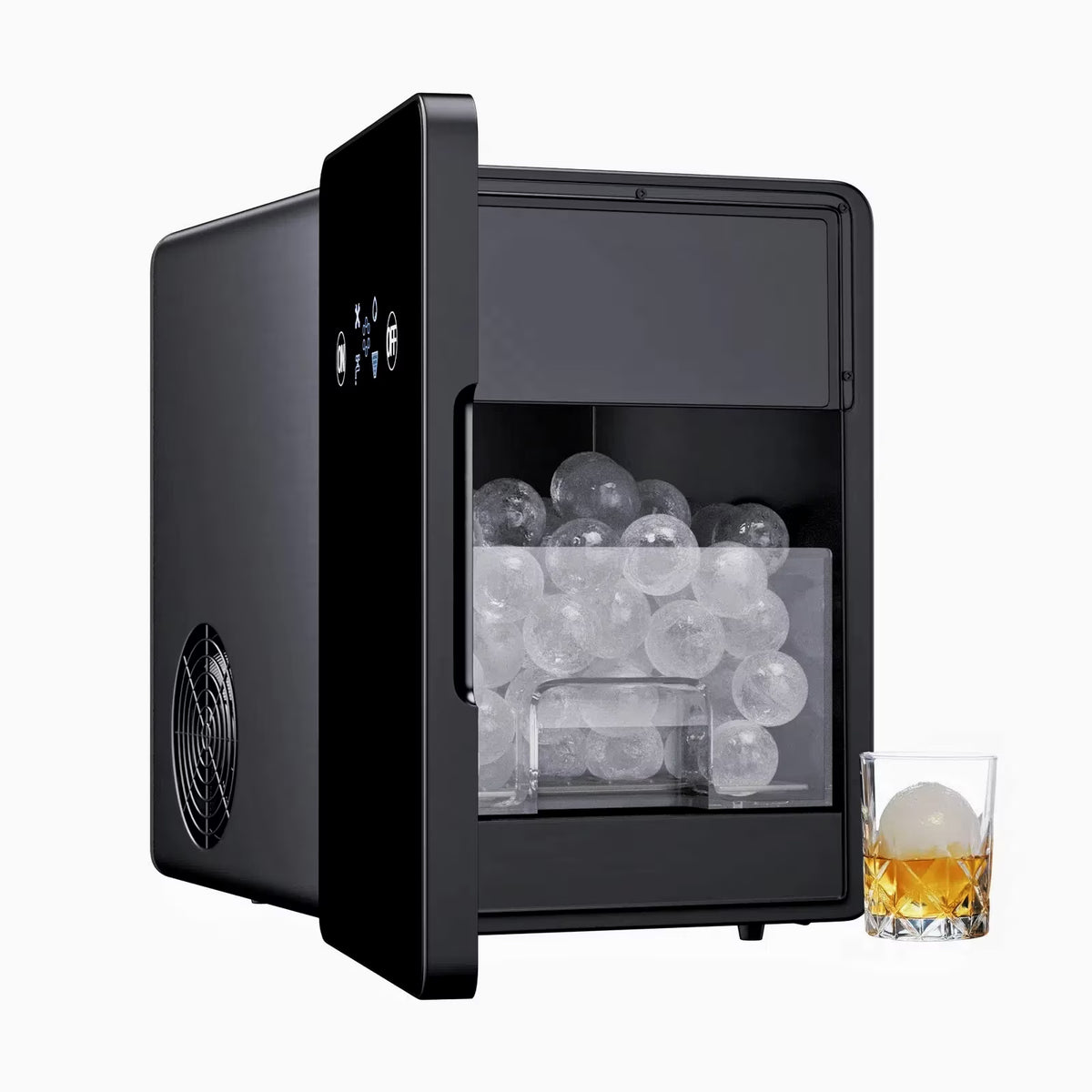 2026 NewTABU 40Lbs/24H Countertop Ice Maker Machine,3 in 1 Ice Maker with Water Dispenser,Crushed Ice,Black