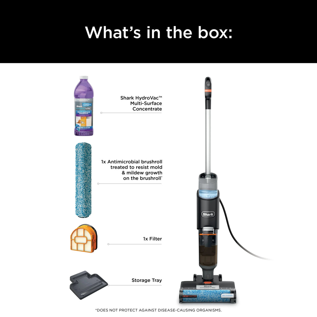 2026 NewShark HydroVac MessMaster Wet Dry Corded Vacuum Cleaner, 3-in-1 Multi-Surface Vacuum Mop & Self-Cleaning System, Lightweight, Powerful Suction, for Hard Floors & Area Rugs, WD160