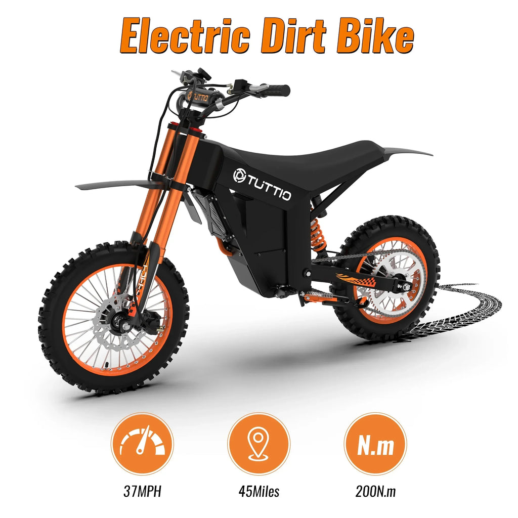 2026 NewTUTTIO Soleil01 Electric Dirt Bike For Adults,48V 21Ah 200N.m,2000W Motor,Max 37Mph,Maximum Range 45 Miles,Dirt Bikes