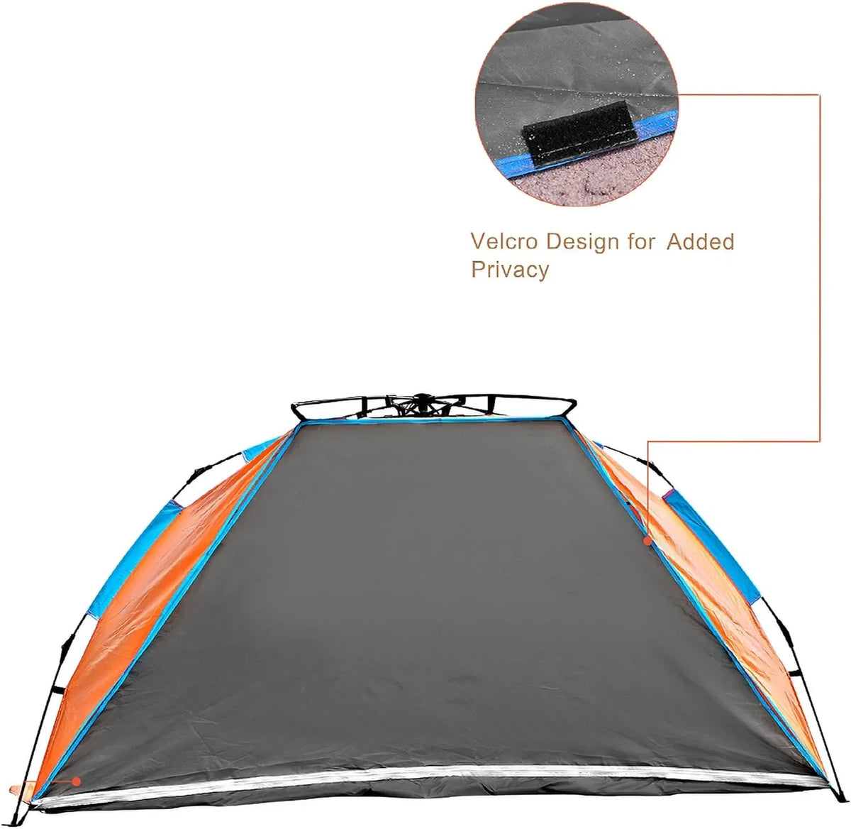 2026 NewX-Large 4 Person Beach Tent Sun Shelter - Portable Sun Shade Instant Tent for Beach with Carrying Bag, Stakes, 6 Sand Pockets, Anti UV for Fishing Hiking Camping, Waterproof Windproof, Orange