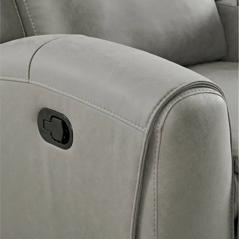 2026 Conjunto reclinable de 2 piezas estilo transicional, gris