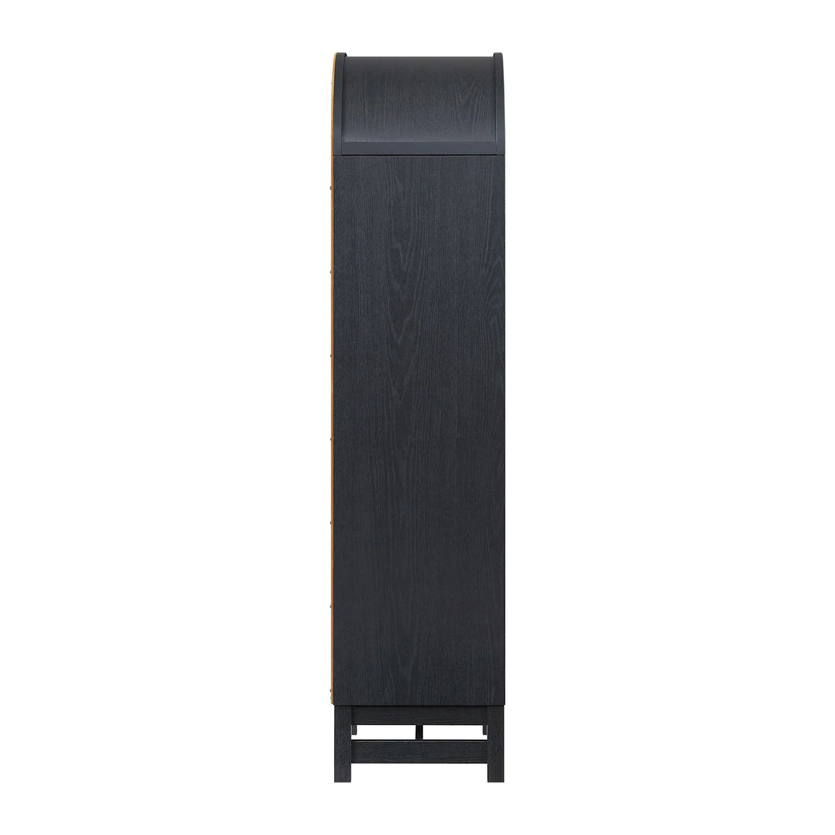 2026 NewBetter Homes & Gardens Juliet Narrow Arch Bookcase, Rich Black and Light Honey