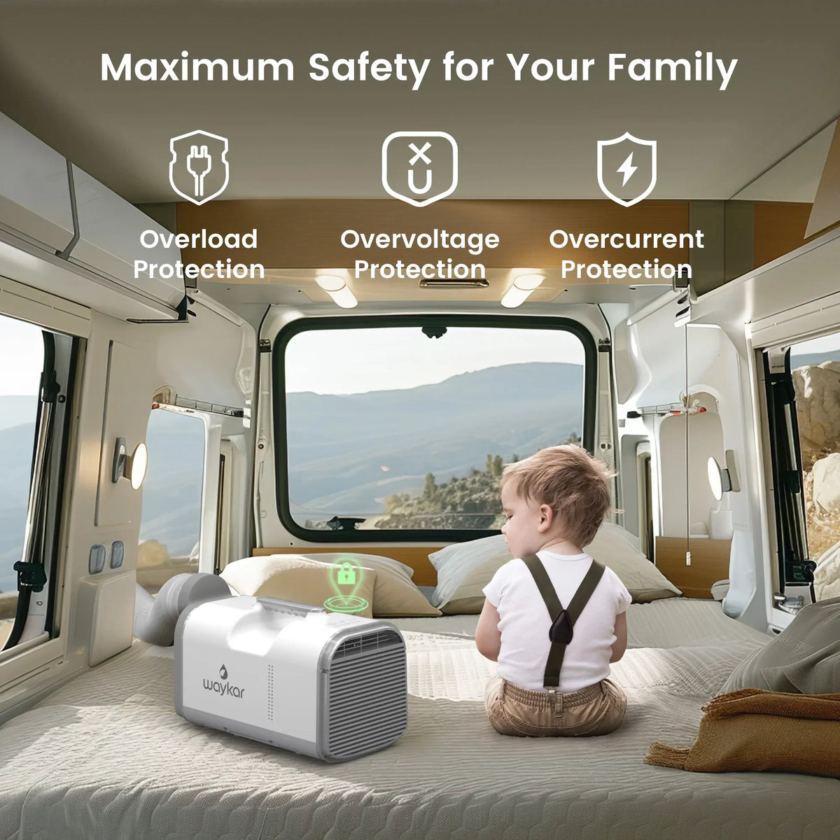 2026 NewWaykar 4500BTU Portable Air Conditioner for Tent, Camping, RV, 130 Sq. Ft., Low Noise, Remote Control