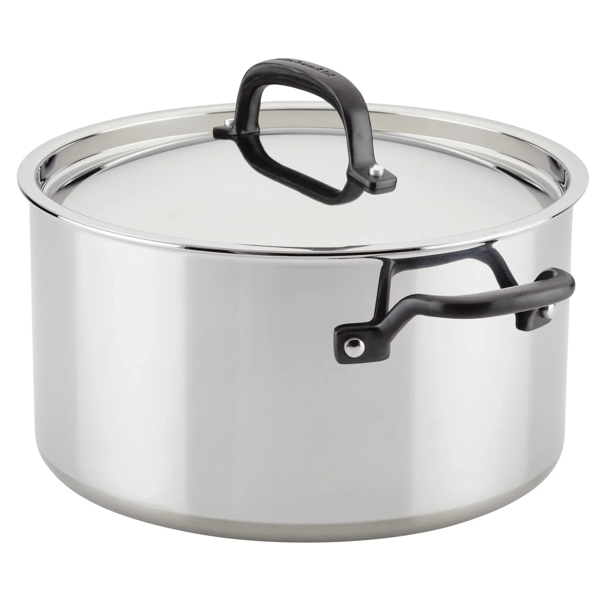 2026 NewKitchenAid 5-Ply Clad 10 Pcs Stainless Steel Cookware Induction Pots and Pans Set, Dishwasher Safe, Metal Utensil, Broiler and Oven Safe to 500" F, Polished Stainless Steel