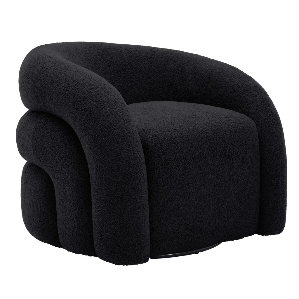 2026 New360" Swivel Accent Chair for Living Room, Boucle Barrel Armchair Single Sofa Chair Reading Chair, Sage Green