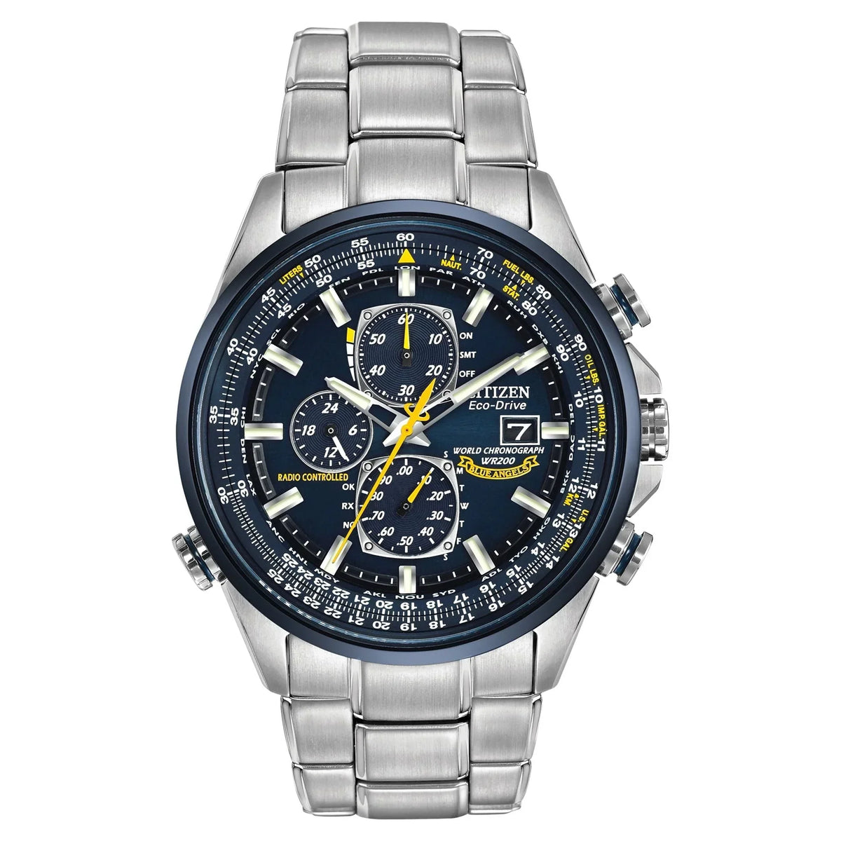 2026 NewCitizen Men's Eco Drive Blue Angels World Chronograph AT Watch AT8020-54L