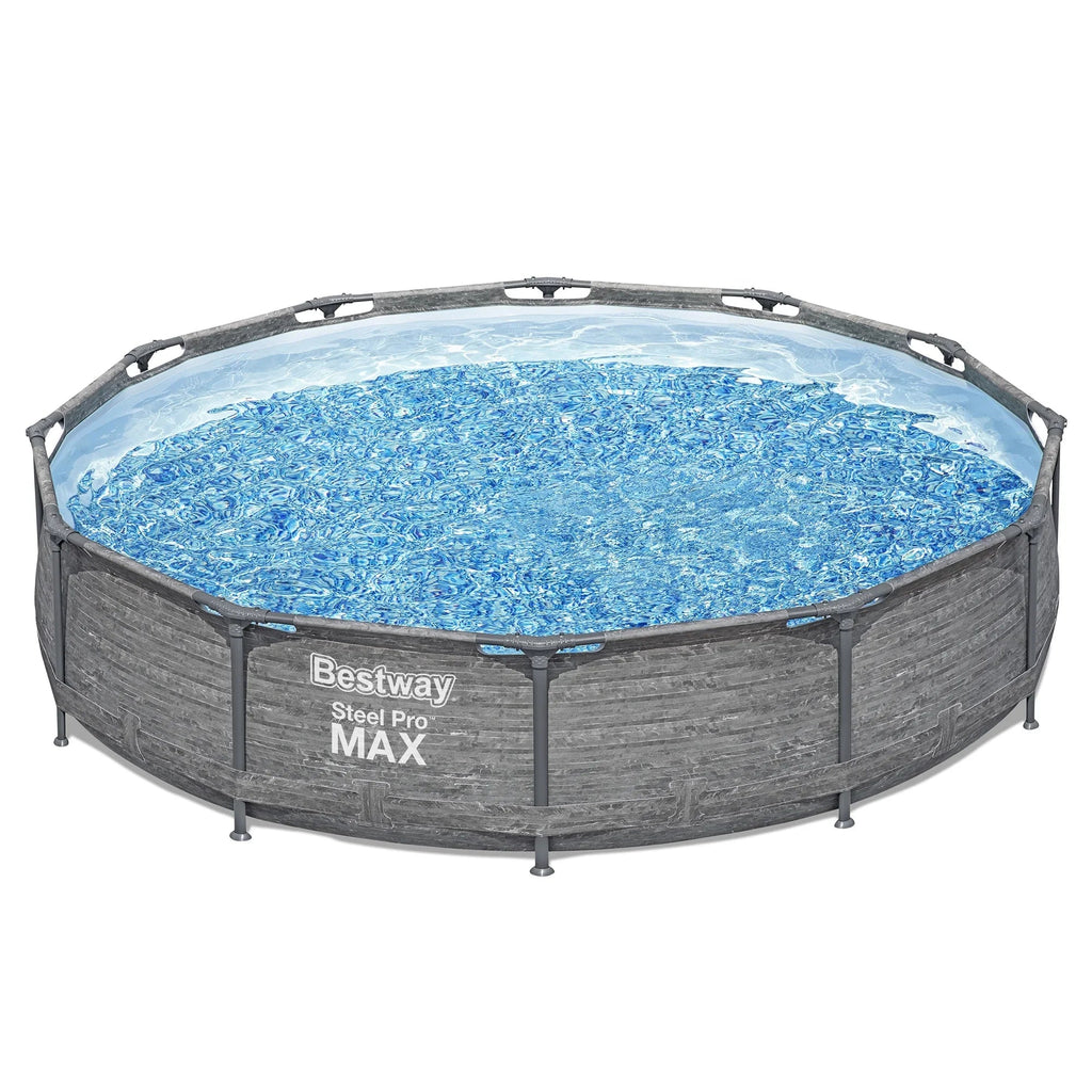 2026 NewBestway Steel Pro MAX 12' x 30" Above Ground Outdoor Swimming Pool Set