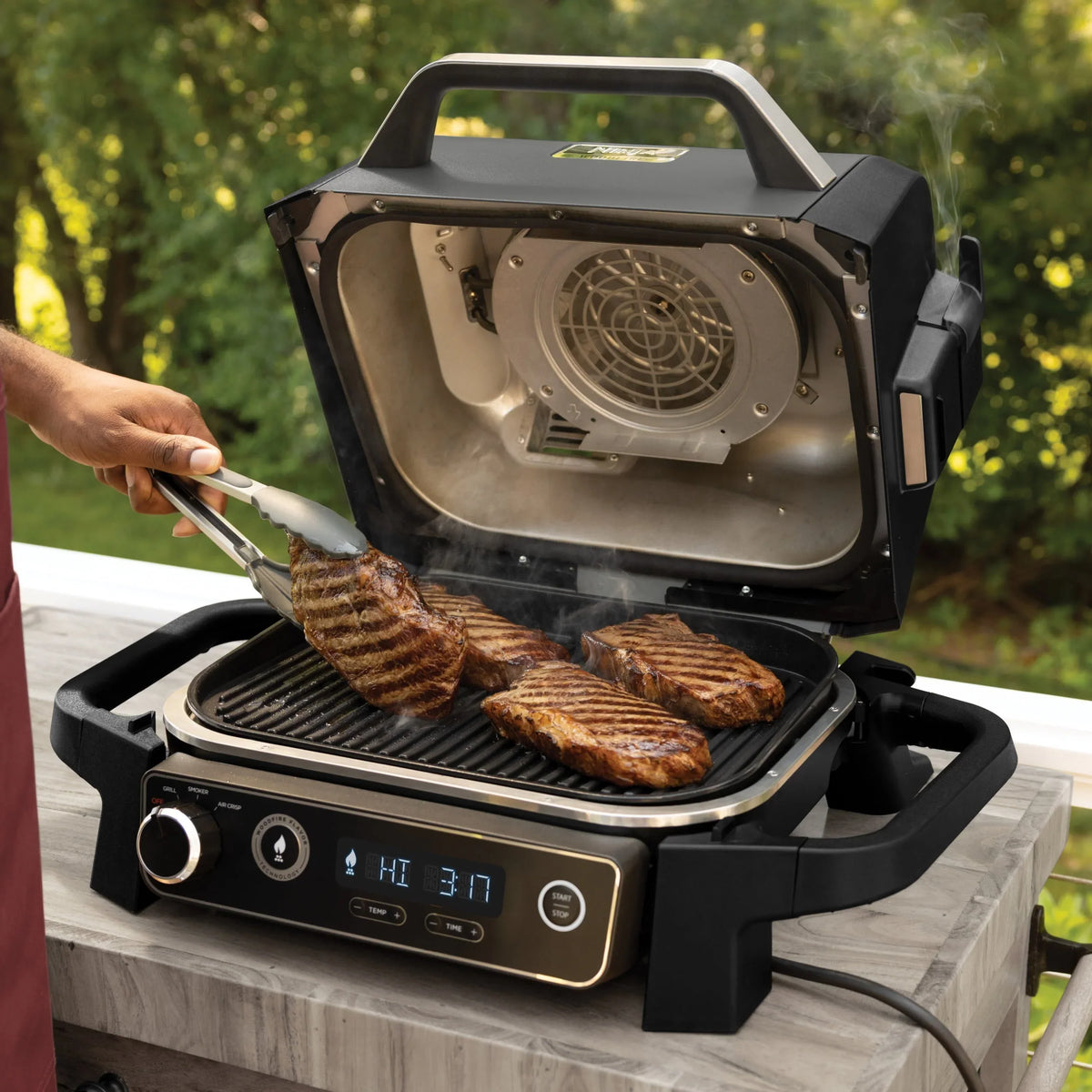 2026 NewWoodfire Outdoor Grill & Smoker, 3-in-1 Master Grill, BBQ Smoker, & Outdoor Air Fryer with Woodfire Technology, OG700