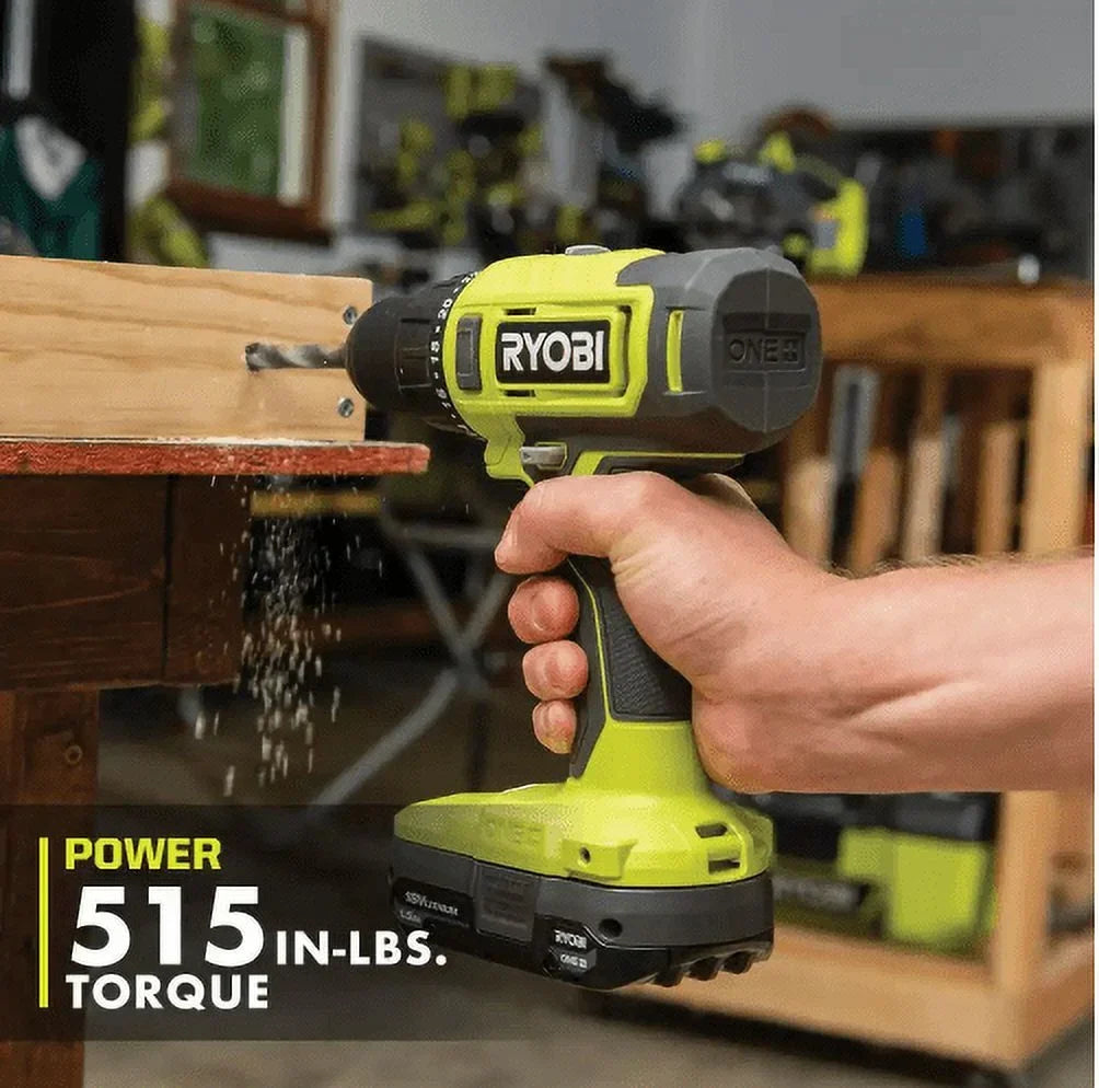 2026 NewRYOBI ONE+ 18V Cordless 2-Tool Combo Kit with Drill/Driver, Impact Driver, (2) 1.5 Ah Batteries, and Charger
