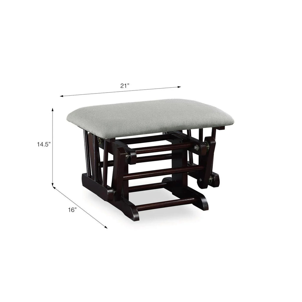 2026 NewBaby Relax Huntington Glider Rocker. Gray and Espresso