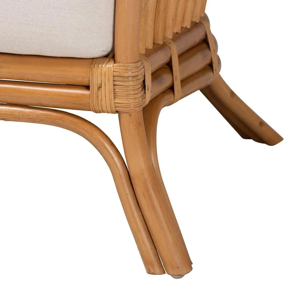 2026 Newbali & pari Lisabon Bohemian Light Honey Rattan Arm Chair