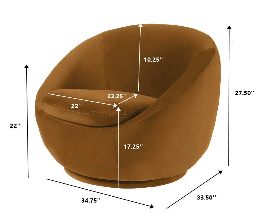 2026 NewBetter Homes & Gardens Mira Swivel Accent Chair, Cream Shearling