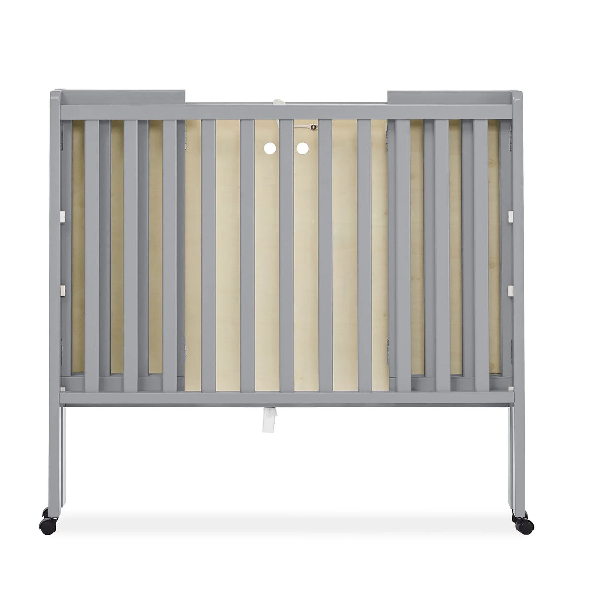 2026 NewDelta Children Lee Portable Folding Mini Crib with 1.5-Inch Mattress - Greenguard Gold Certified, Bianca White