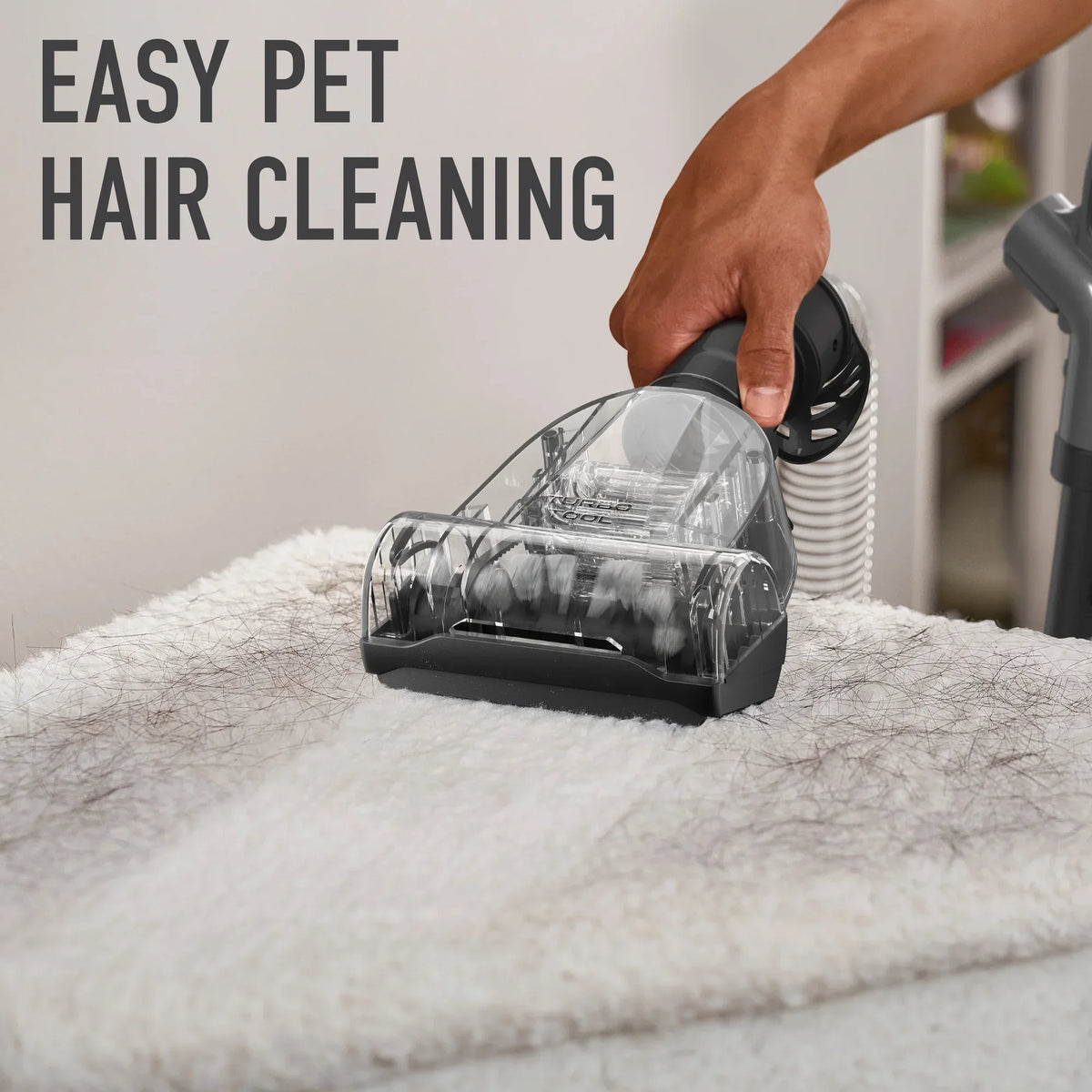 2026 NewHoover Rewind Pet Bagless Upright Vacuum Cleaner, Pet Friendly, Automatic Cord Rewind, Multi-Surface and Above Floor Cleaning, UH77410V, Gray & Red