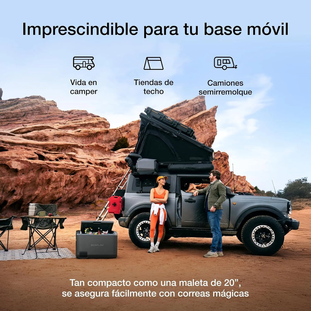 2026 EcoFlow WAVE 3 Climatizador portátil con batería extra de 1024 Wh, refrigeración 1800 W, calefacción 2000 W, autonomía de 8 h, control por app, para camping, autocaravanas, todoterrenos