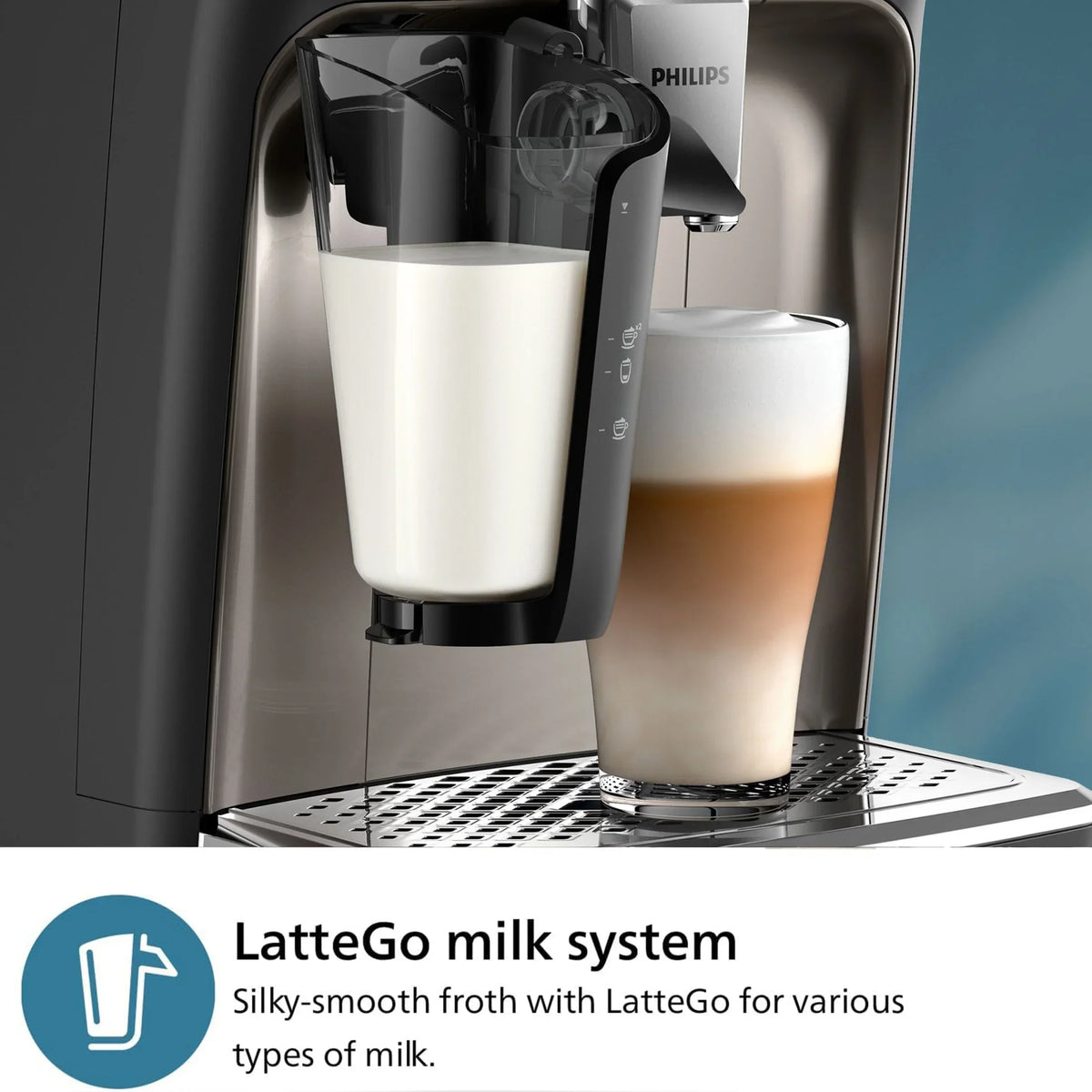 2026 NewPhilips 3300 Fully Automatic Espresso Machine with LatteGo Milk Frother, Black and Chrome
