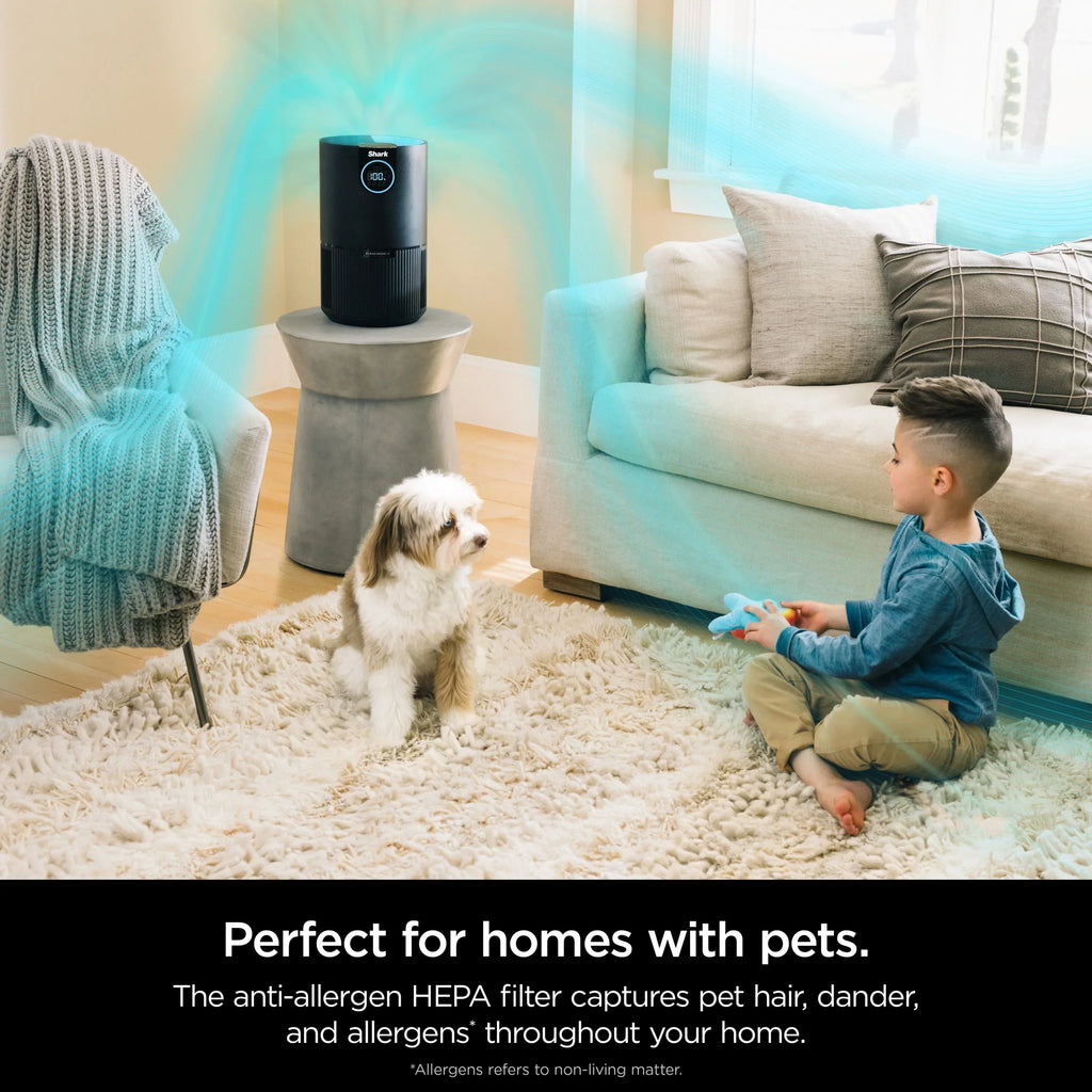 2026 NewShark Air Purifier with Nanoseal HEPA, Cleansense IQ, Odor Lock, Cleans up to 500 Sq. ft, Charcoal Grey, HP100