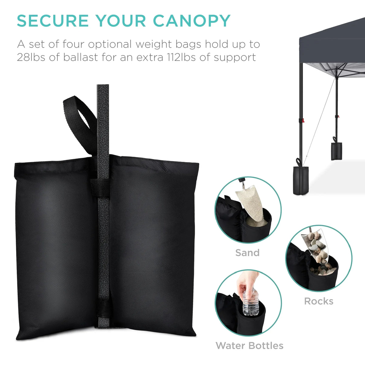 2026 NewBest Choice Products 12x12ft Easy Setup Pop Up Canopy w/ 1-Button Setup, Wheeled Case, 4 Weight Bags - Navy Blue