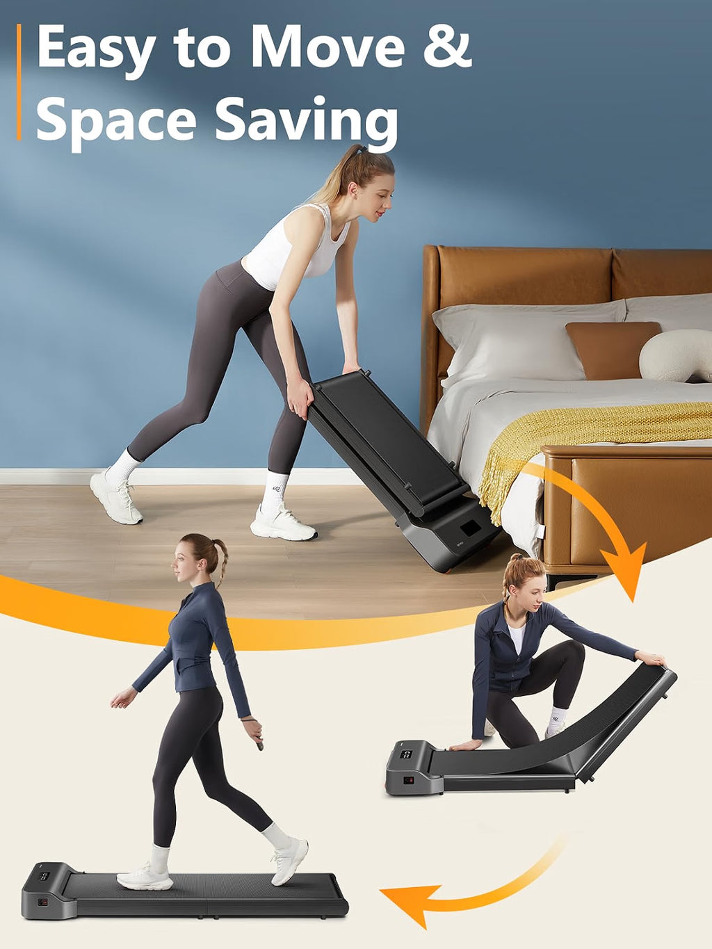 2026 WalkingPad Z1 Cinta de correr plegable 121 × 40 cm para casa, velocidad 1–6 km/h, mando a distancia y pantalla LED