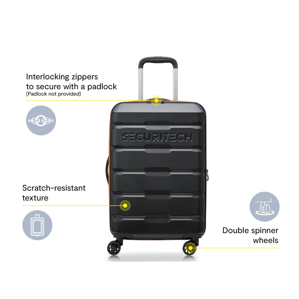 2026 NewSecuritech by Delsey, Citadel 31" Large Checked Hardside Spinner Luggage Green