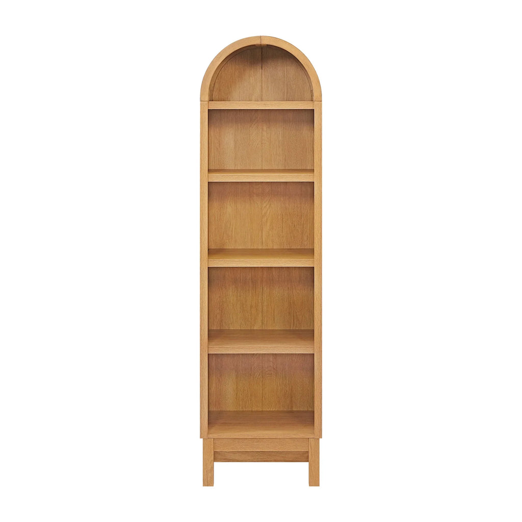 2026 NewBetter Homes & Gardens Juliet Narrow Arch Bookcase, Deep Green and Light Honey