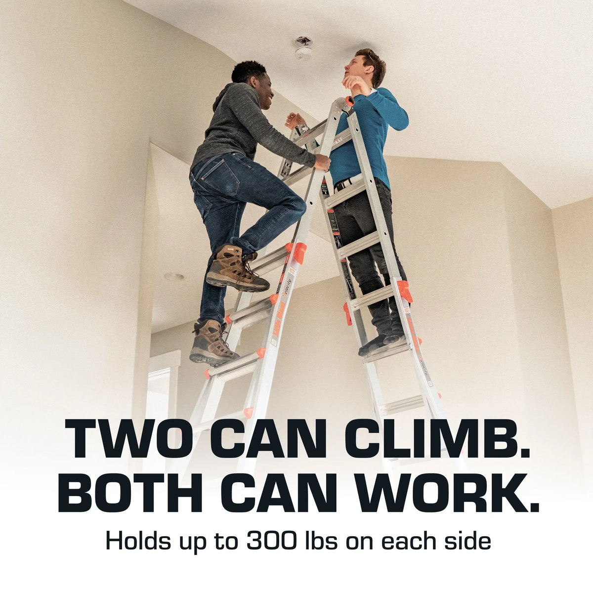 2026 NewLittle Giant Ladders Velocity 22-ft Multi-Position Ladder, Aluminum, 300 lb Capacity, Telescoping, A-Frame, Extension, with Wheels and Slip-Resistant Feet