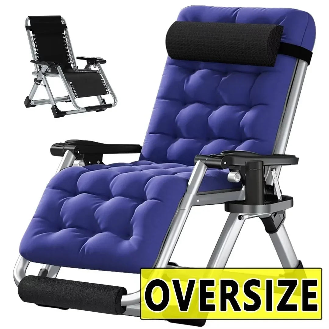 2026 NewNAIZEA 2 Pack Zero Gravity Chair, Foldable Portable Lawn Recliner with Cushion, Headrest, Cup Holder, Black