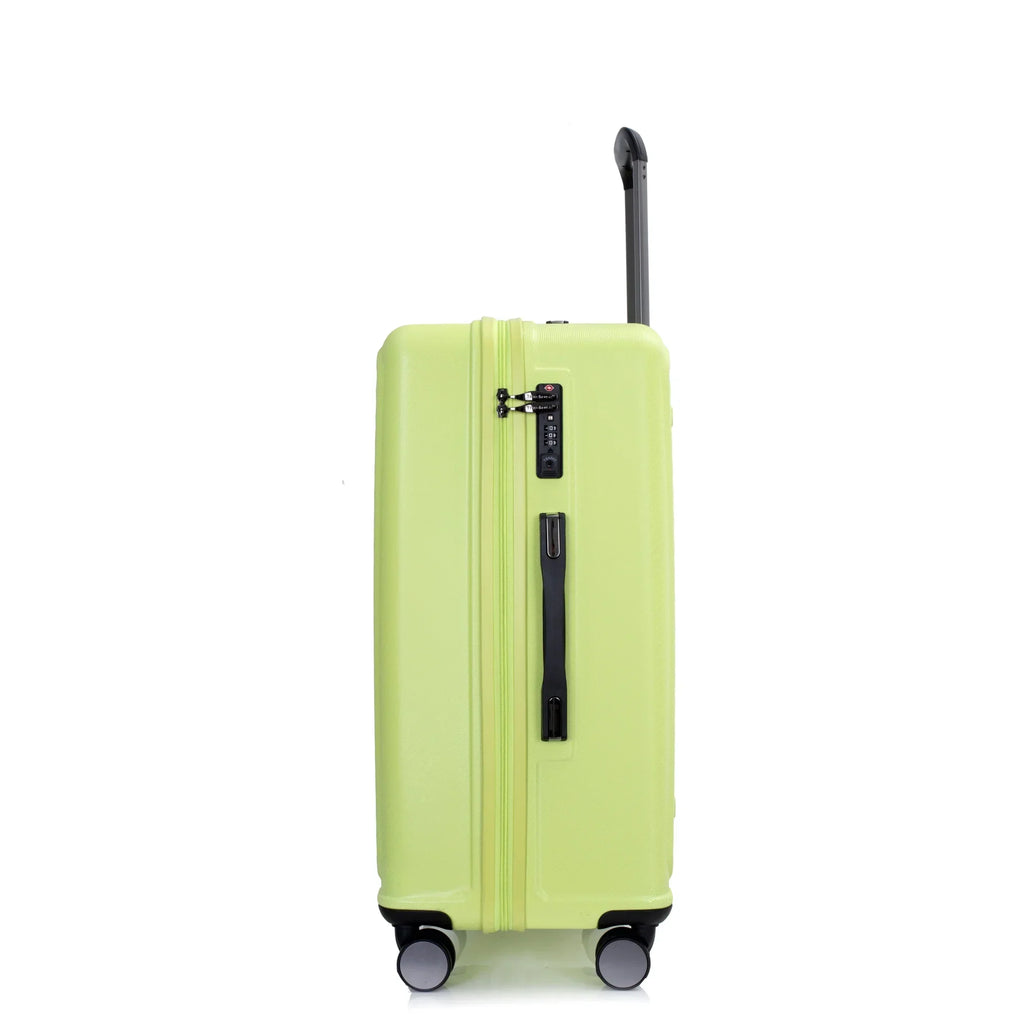 2026 NewPAPROOS 3-Piece Luggage Set (20''/24''/28''), Hardshell Lightweight Suitcase with USB Port and Side Hooks, Travel Luggage with TSA-Lock, Hardside Rolling Luggage for School, Travel, Pink