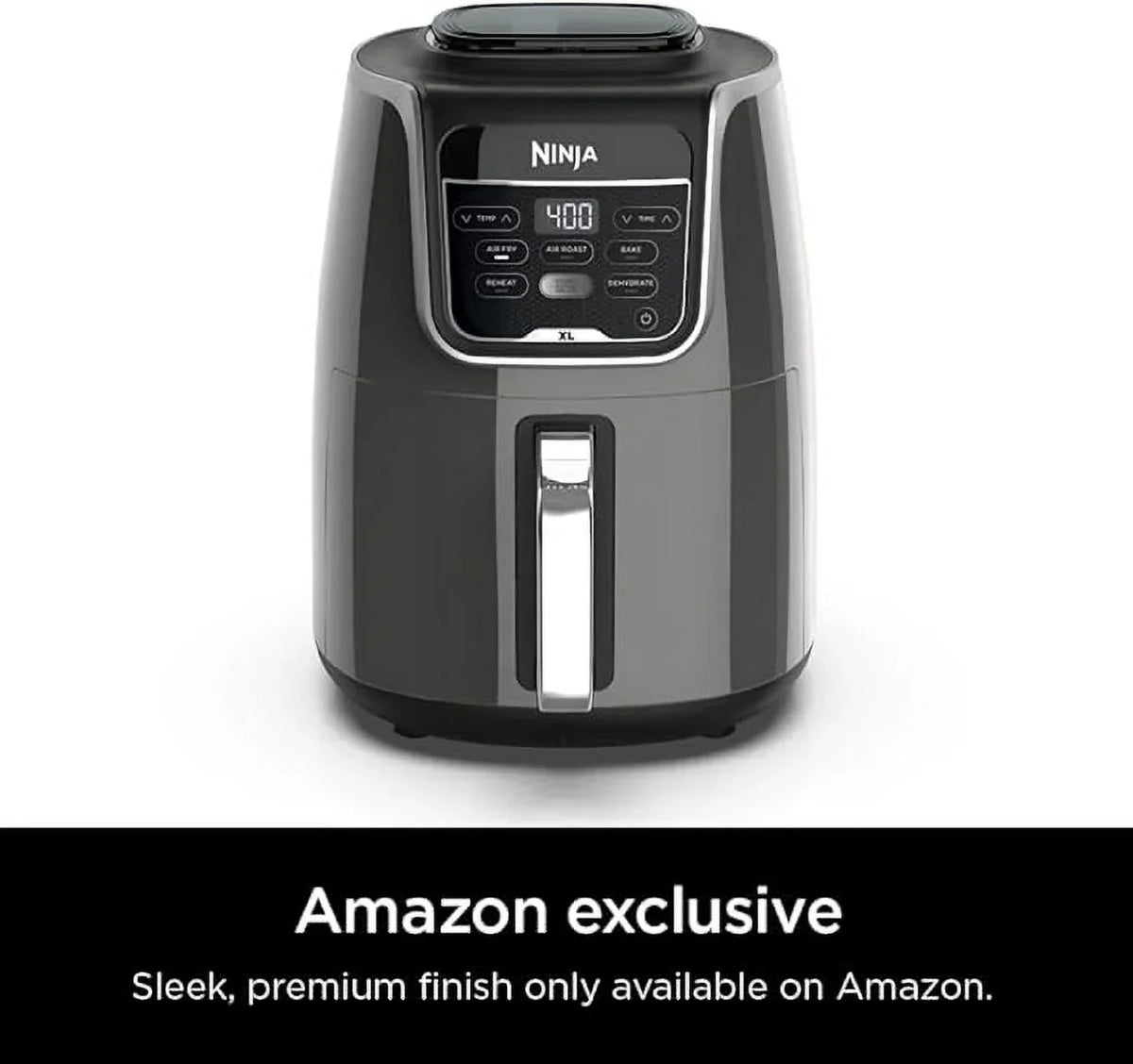 2026 NewNinja AF150AMZ Air Fryer XL, 5.5 Qt. Capacity that can Air Fry, Air Roast, Bake, Reheat & Dehydrate, with Dishwasher Safe, Nonstick Basket & Crisper Plate and a Chef-Inspired Recipe Guide, Grey