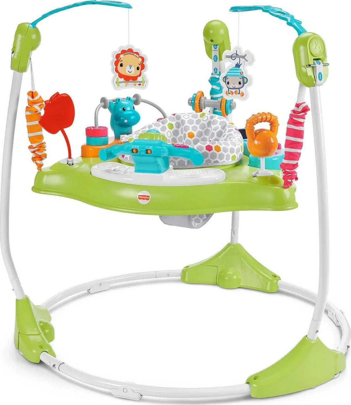 2026 NewFisher-Price Baby Bouncer Fitness Fun Folding Jumperoo Infant Activity Center with Lights & Music. Unisex