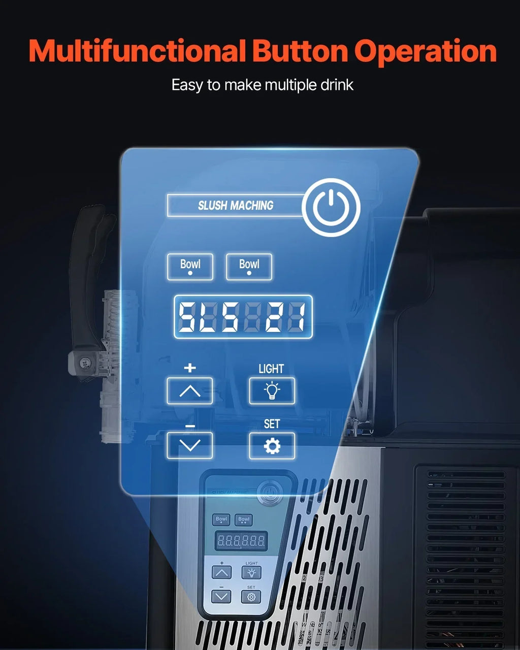 2026 NewKFFKFF Commercial Slushy Machine, 4L*2 Tank Slushie Machine, Frozen Drink Machine with Temperature Preservation, Slushy Maker Machine