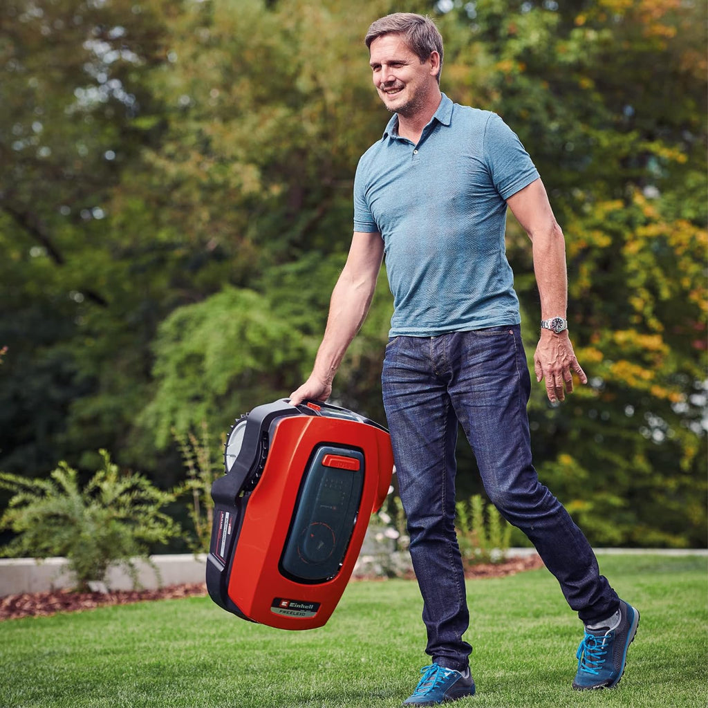 2026 Cortacésped robótico Einhell Power X-Change de 18 V con cargador.