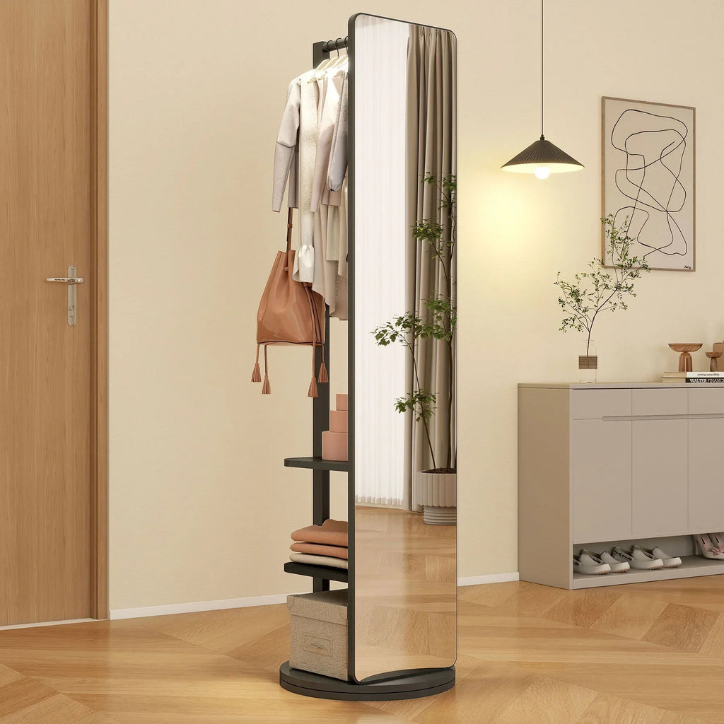 2026 NewFull-Length Mirror on Rubber Wood Frame 65.7 x 17.7 Inches Ideal for Dressing Rooms and Living Spaces for Versatile Use