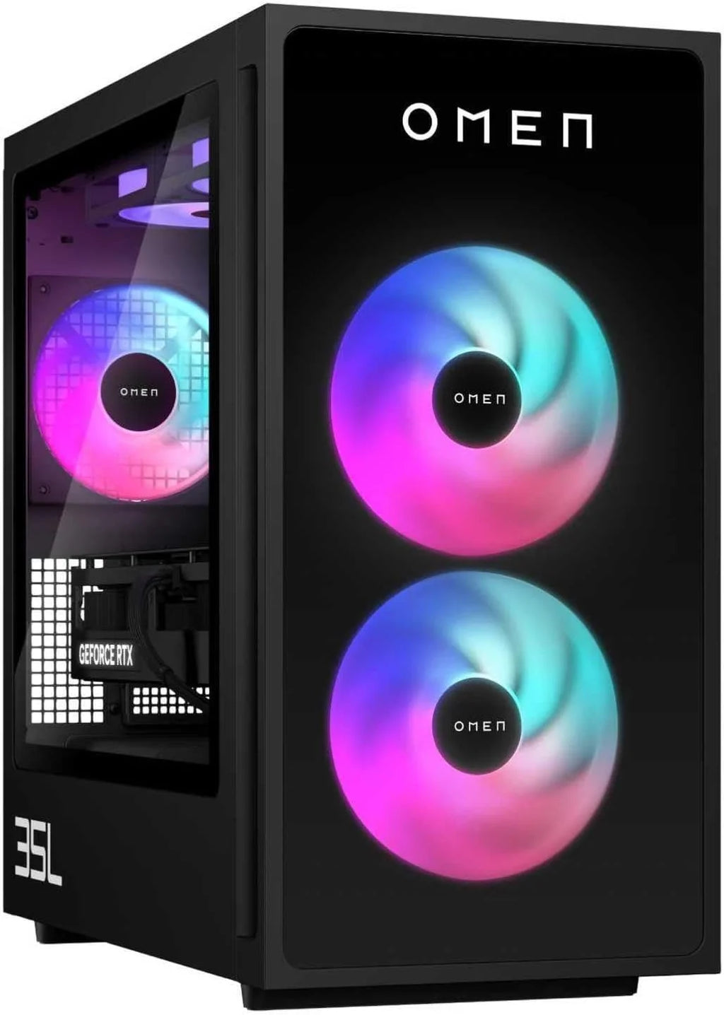 2026 HP Ordenador sobremesa Gaming OMEN 35L GT16-0067ns (Procesador AMD Ryzen 7 8700F, 32GB RAM DDR5, 1TB SSD PCIe Gen4, NVIDIA GeForce RTX 5070 12GB, FreeDOS) - Negro