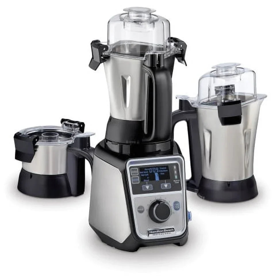 2026 NewHamilton Beach Professional 2.2 HP 120V Juicer Mixer Grinder with 3 Stainless Steel Jars, 1.5 Liters, Model 58770