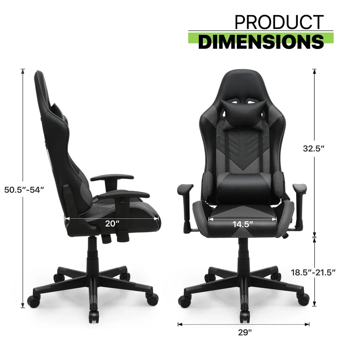 2026 NewMagshion Ergonomic Gaming Chair, Comfortable Gaming Chair, Computer Chair Leather Desk Chair Adjustable Swivel Gaming Office Chair, Blue