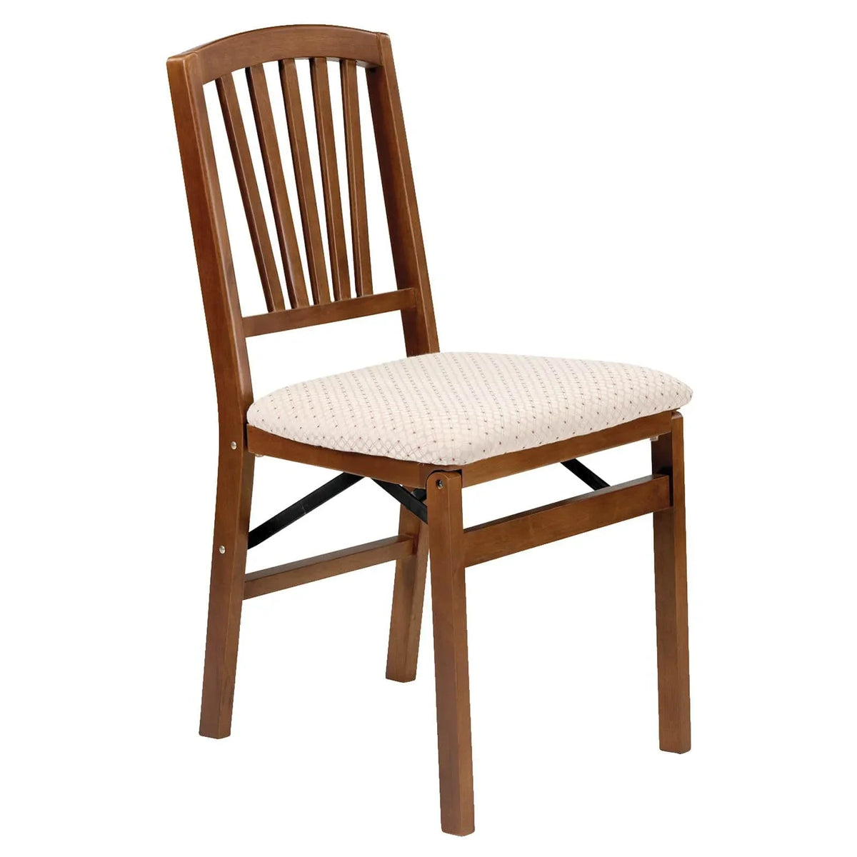 2026 NewMission Fusion Folding Chair (Set of 2)- Blush Fabric and Fruitwood