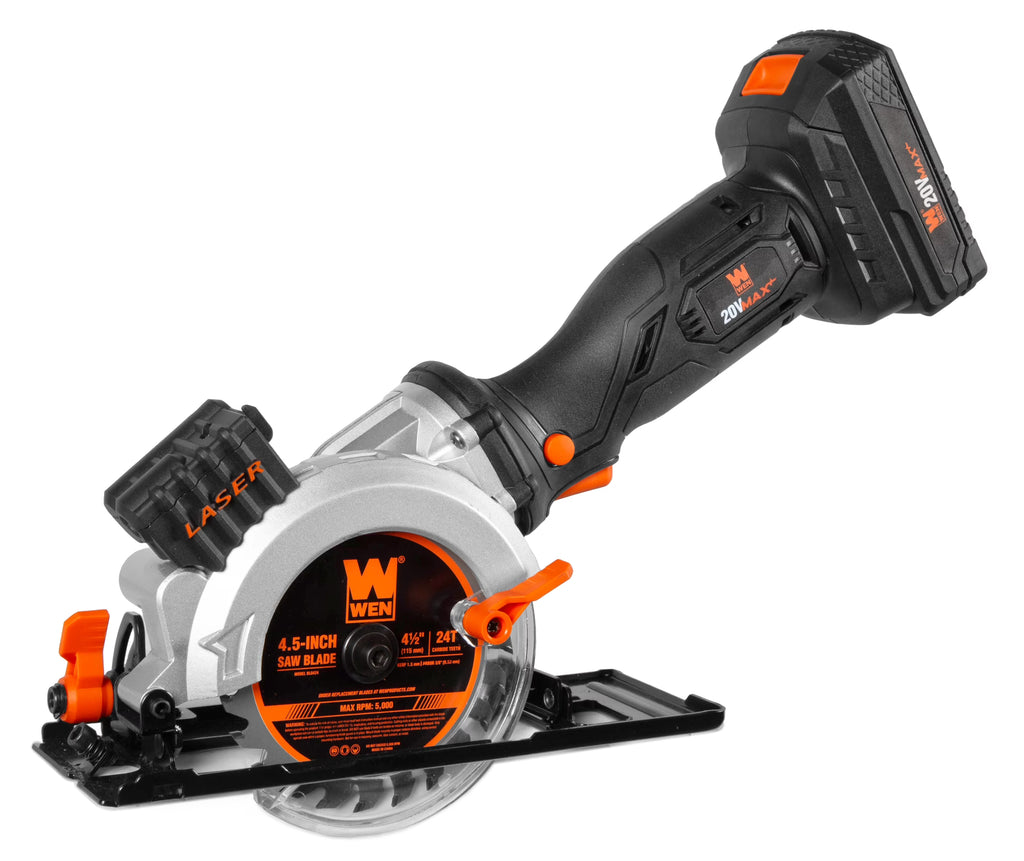 2026 NewWEN 20V Max 4-1/2-Inch Cordless Mini Circular Saw with 2.0Ah Battery and Charger