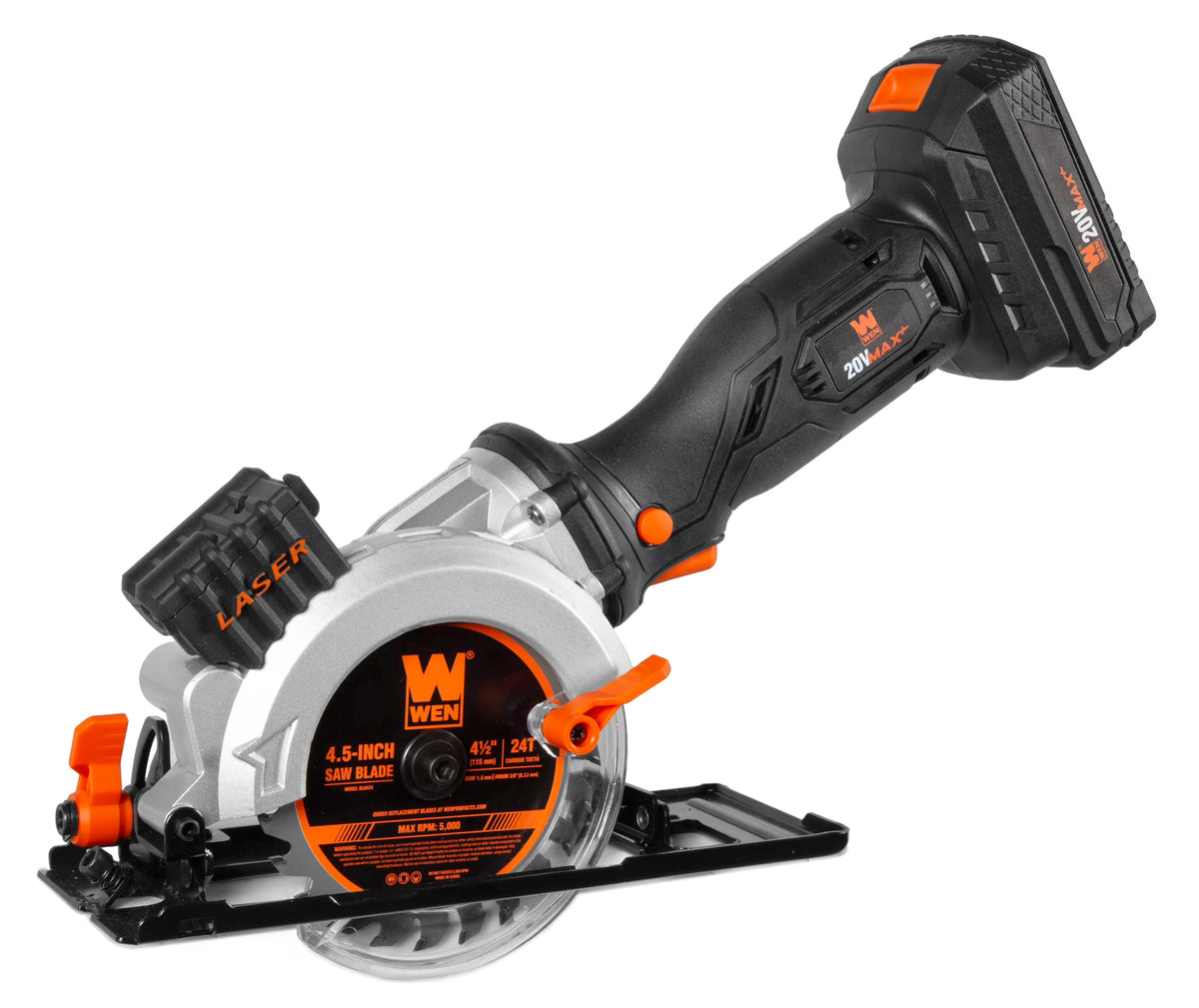2026 NewWEN 20V Max 4-1/2-Inch Cordless Mini Circular Saw with 2.0Ah Battery and Charger