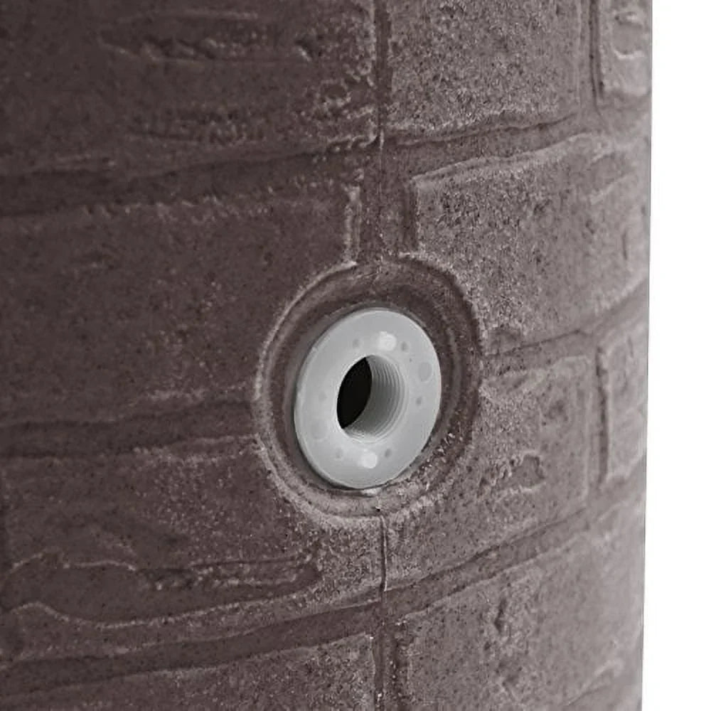 2026 NewGood Ideas IMP-D50-DAR Impressions Downton Rain Saver Rain Barrel, 50 Gallon, Dark Granite