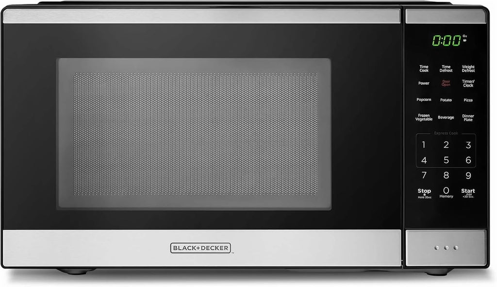 2026 NewBLACK+DECKER 0.9 Cu Ft Microwave Oven Countertop, 6 Auto Menus, 10 Power Levels, Digital Panel, 900W