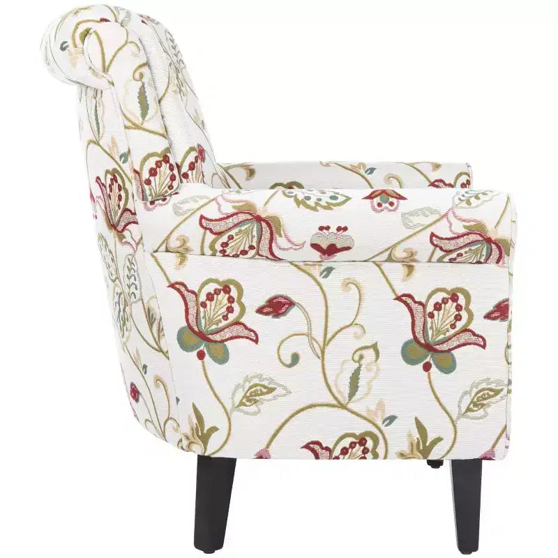 2026 Sillón decorativo tapizado de 1 plaza, beige/verde/azul/rojo