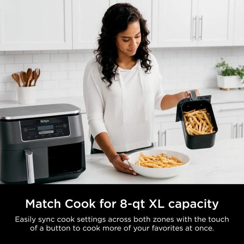 2026 NewNinja Foodi 6-in-1 8-Quart 2-Basket Air Fryer with DualZone Technology