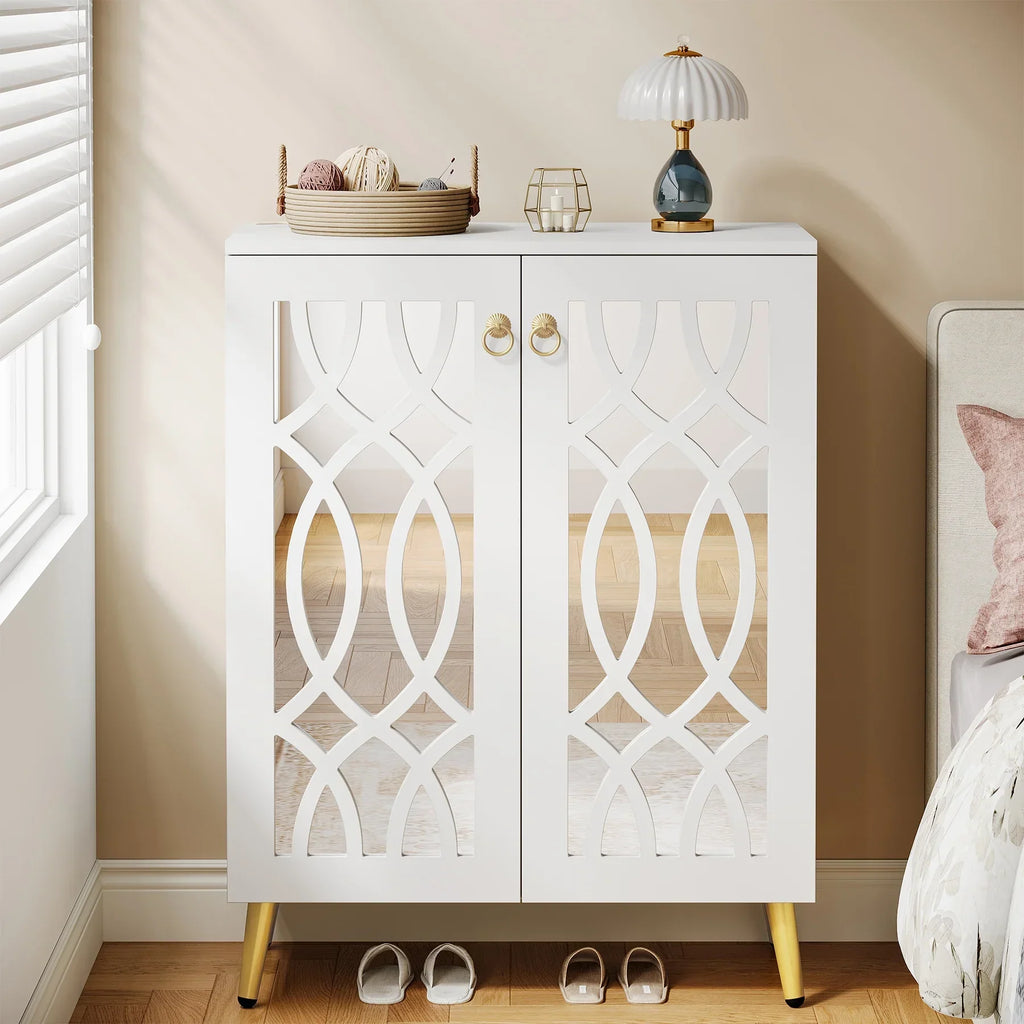2026 NewTribesigns Large Wooden Freestanding 25-Pair Shoe Rack Closet Storage Cabinet for Entryway, Bedroom