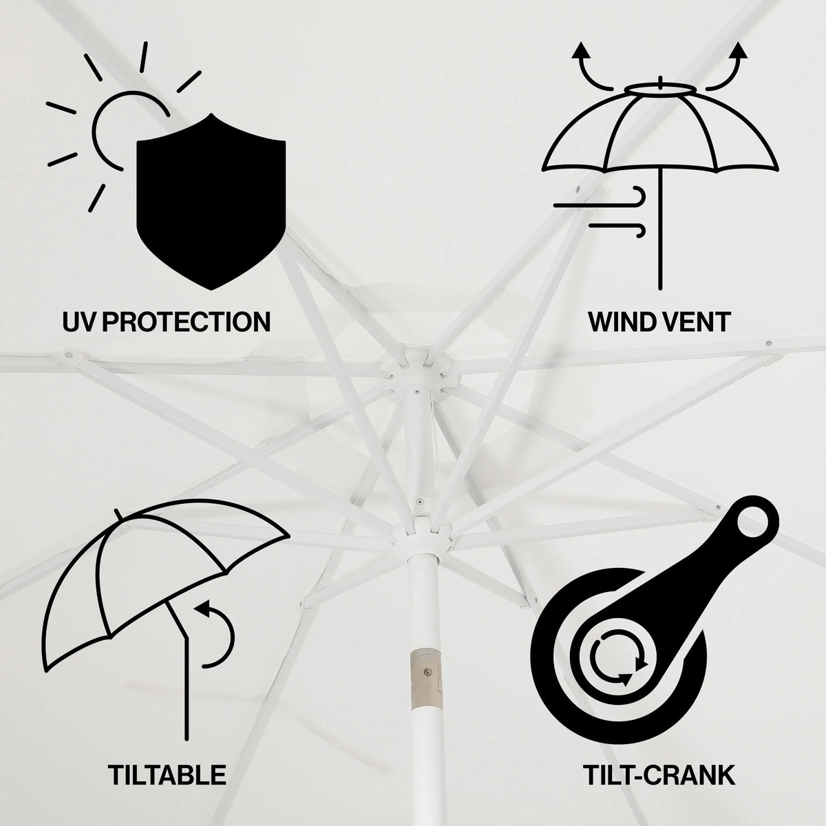 2026 NewJONATHAN Y Tracy 9 ft. Market Patio Umbrella, Classic Mid-Century Scalloped Fringe, with Auto-Tilt Crank, Wind Vent and UV Protection, Coral Pink/White, Dark Brown Pole