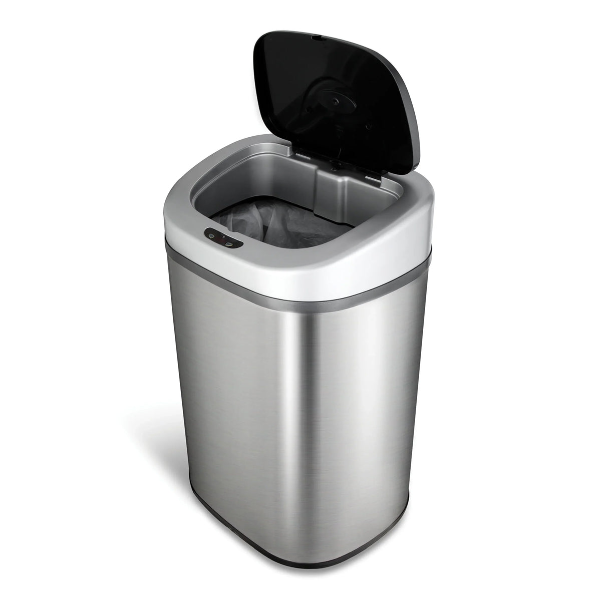 2026 NewNine Stars Automatic Trash Can, 21 Gallon Stainless Steel, Motion Sensor Hands Free Soft Close Lid Garbage Bin, Silver