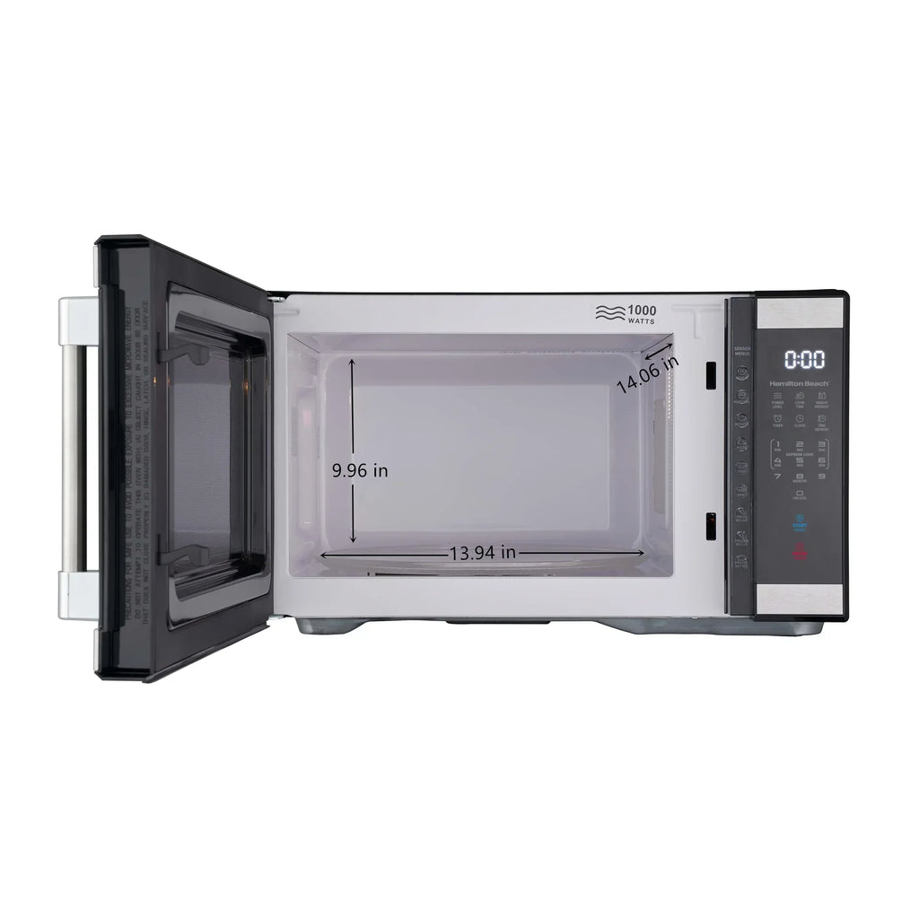 2026 NewHamilton Beach 1.1 cu ft Countertop Microwave Oven, Black and Stainless Steel