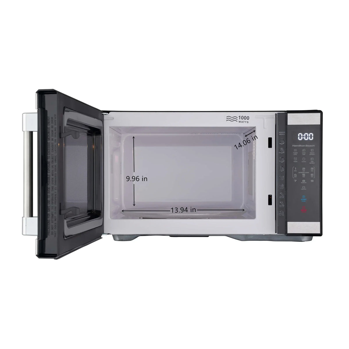 2026 NewHamilton Beach 1.1 cu ft Countertop Microwave Oven, Black and Stainless Steel