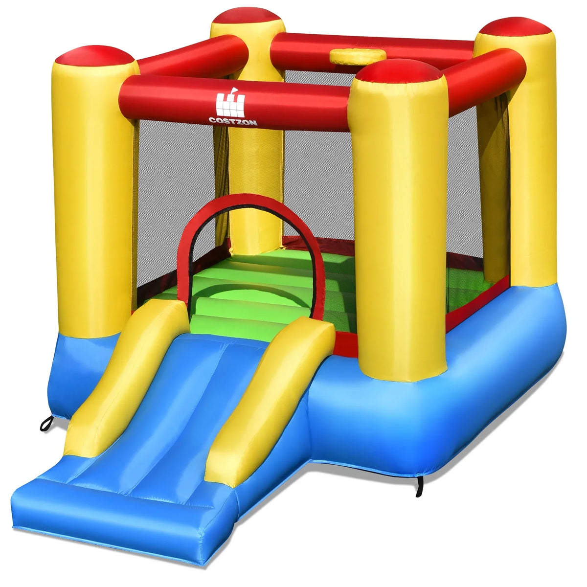 2026 NewCostway Inflatable Bouncer Kids Bounce House Jumping Castle Slide with 480W Blower